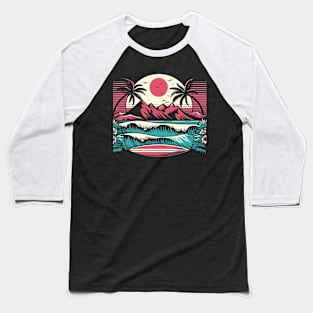 Retro Surf Vibes Baseball T-Shirt